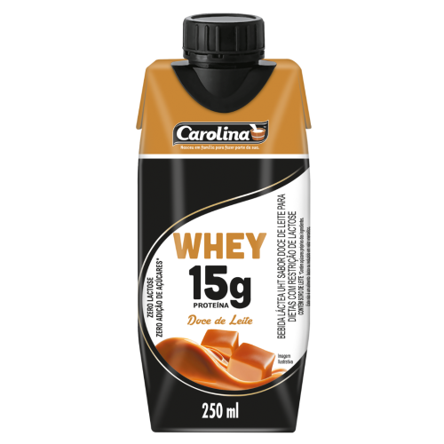 BEBIDA COM WHEY UHT DOCE DE LEITE WHEY 250ml CAROLINA