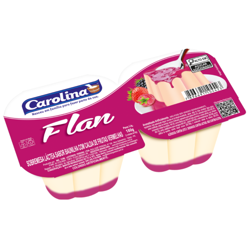 FLAN FRUTAS VERMELHAS 180g CAROLINA