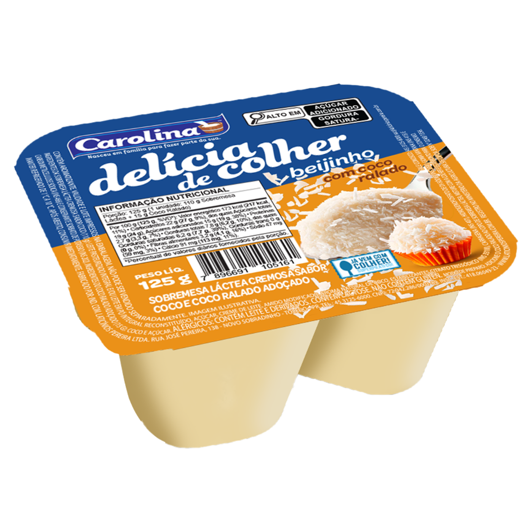 DELÍCIA DE COLHER BEIJINHO 125g CAROLINA