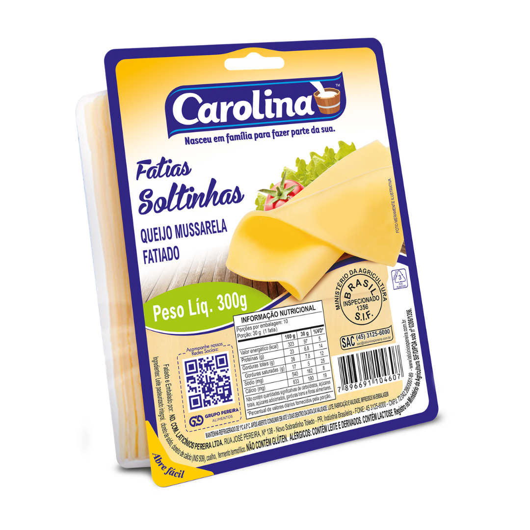 QUEIJO FATIADO 300g CAROLINA