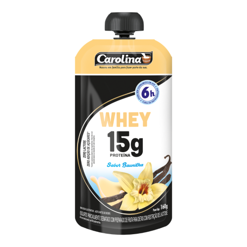 IOGURTE POUCH BAUNILHA WHEY 160G CAROLINA