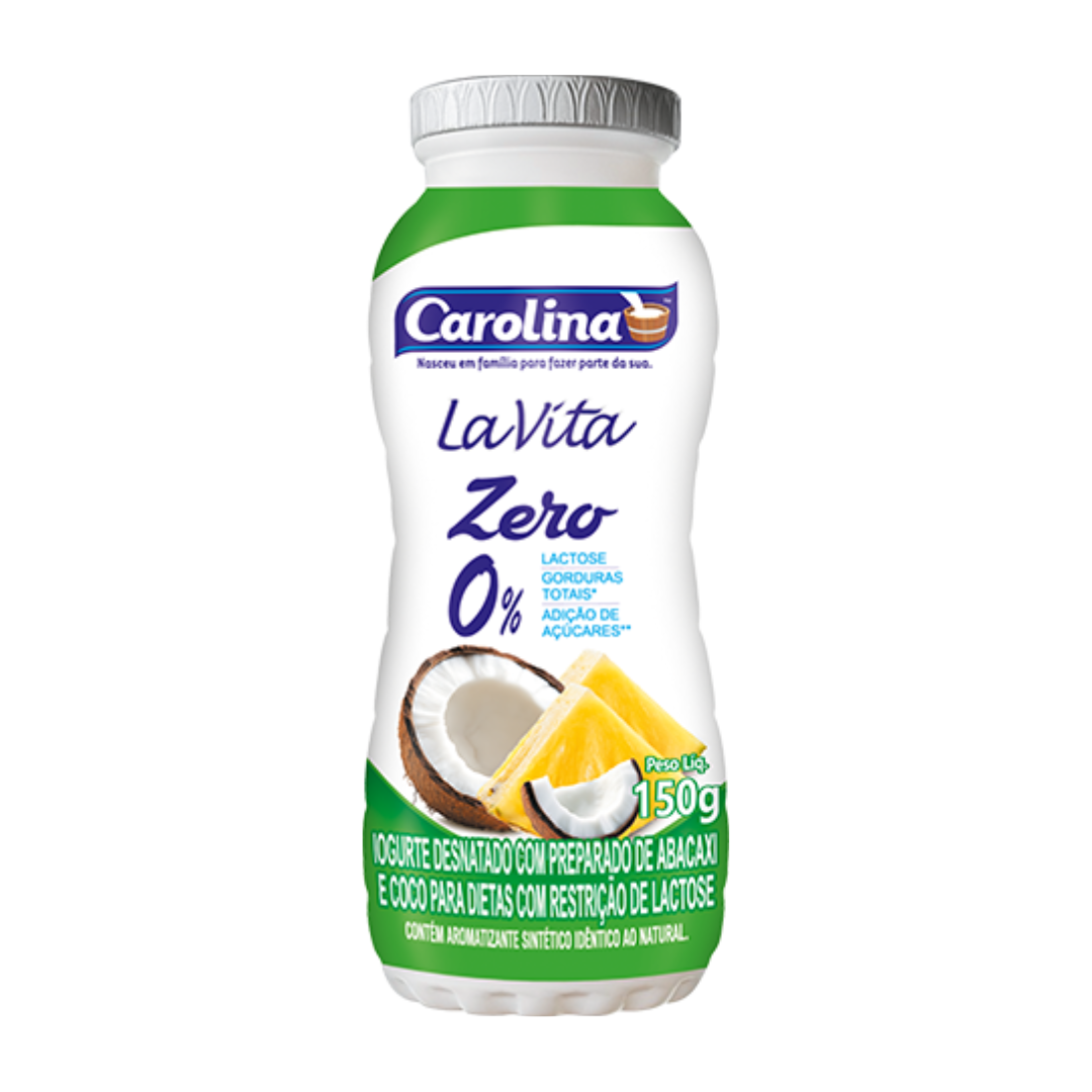 Iogurte de Abacaxi e Coco 150g Beb Trio Zero La Vita
