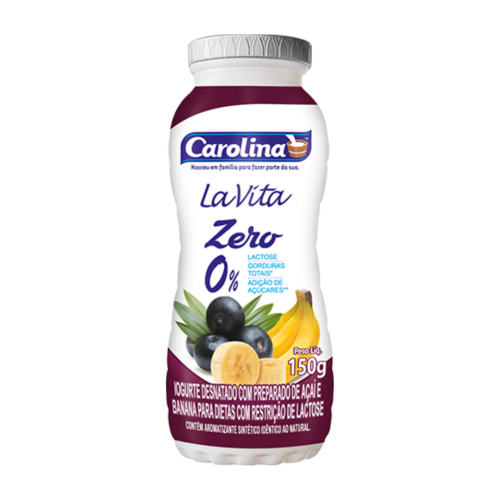 Iogurte de Açaí e Banana 150g Beb Trio Zero La Vita