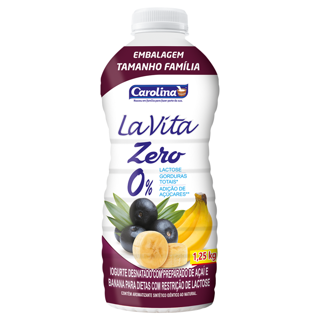 Iogurte de Açaí e Banana 1250g Beb Trio Zero La Vita