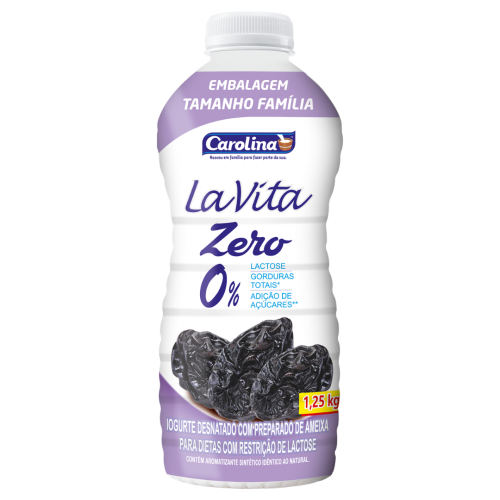Iogurte de Ameixa 1250g Beb Trio Zero La Vita Carolina
