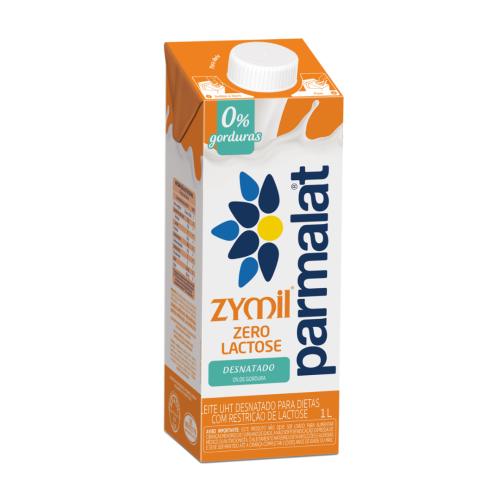 Leite UHT Desnatado Zero Lactose Parmalat Zymil Caixa com Tampa 1l