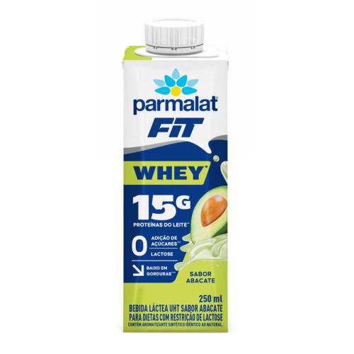 Bebida Com Whey UHT Abacate Zero Lactose Parmalat Fit Whey Caixa 250ml