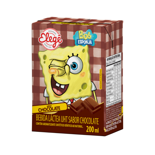 Bebida Láctea UHT Chocolate Bob Esponja Elegê Caixa 200ml