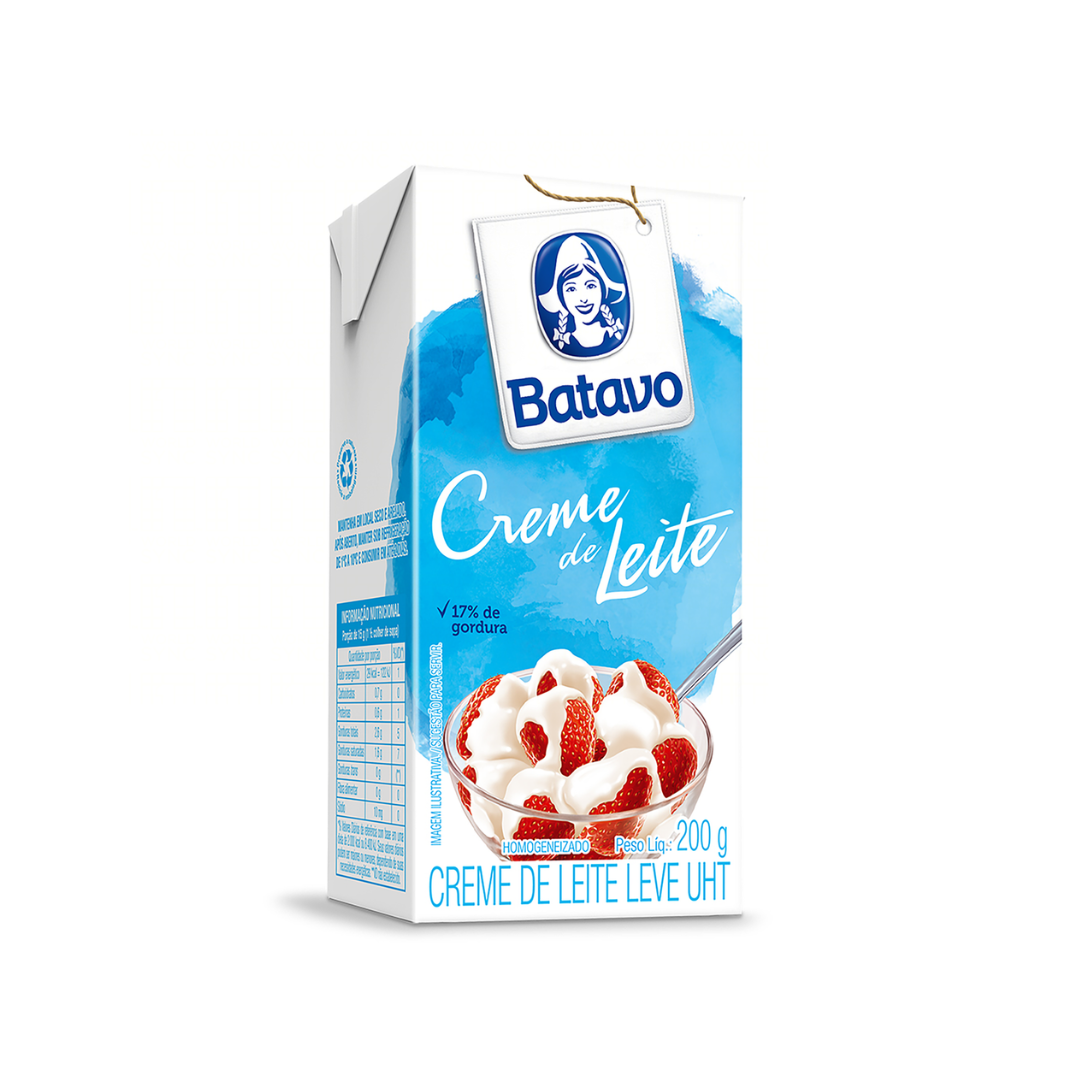 Creme de Leite UHT Leve Homogeneizado Batavo Caixa 200g
