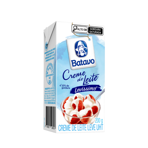 Creme de Leite UHT Levíssimo Homogeneizado Batavo Caixa 200g