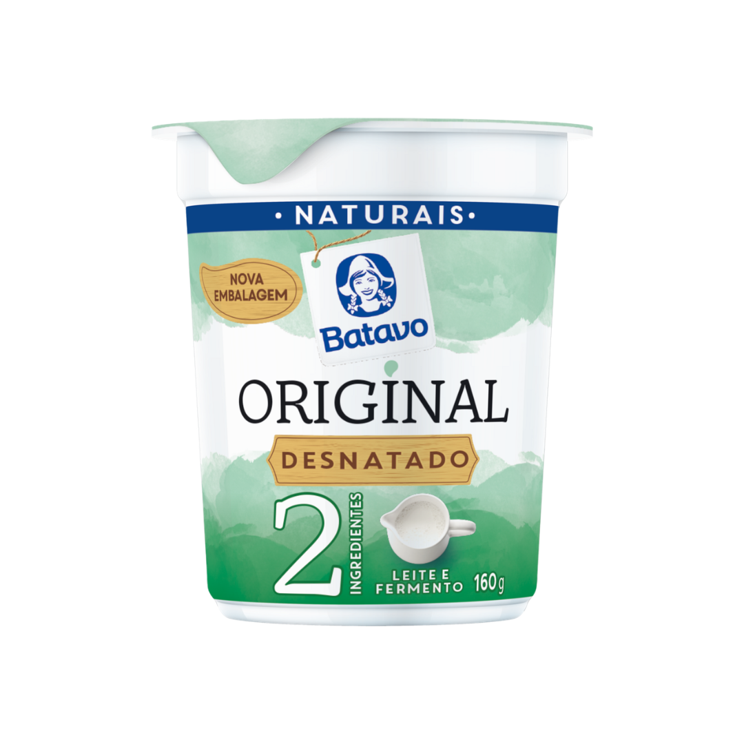 Iogurte Desnatado Original Batavo Copo 160g