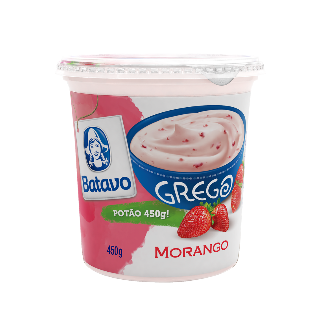 Iogurte Grego Morango Batavo Pote 450g