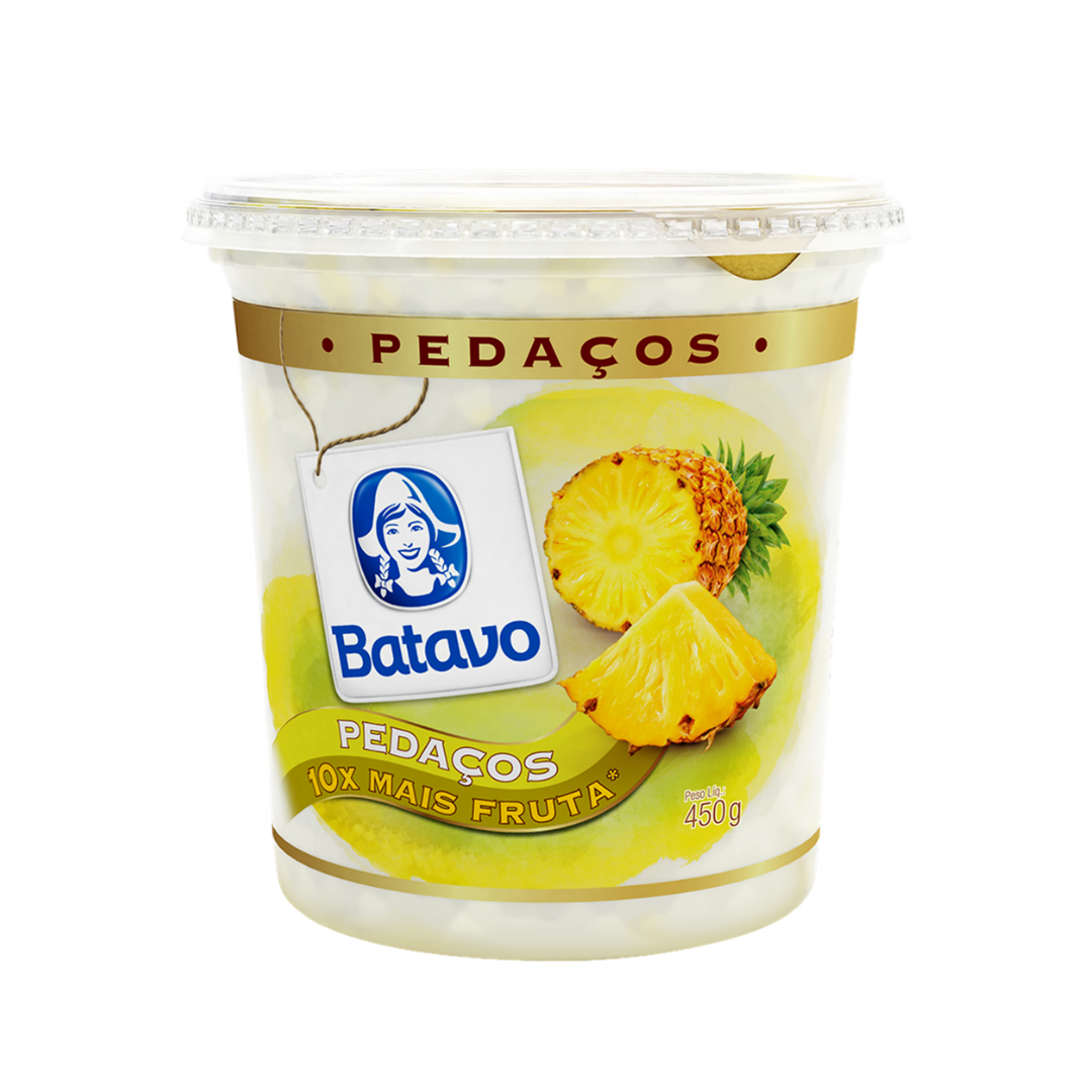 Iogurte Integral Abacaxi Batavo Pedaços Pote 450g