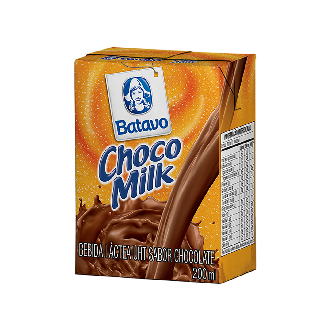 Bebida Láctea UHT Chocolate Batavo Choco Milk Caixa 200ml
