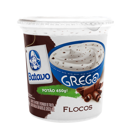 Iogurte Grego Flocos Batavo Pote 450g
