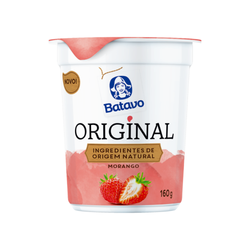 Iogurte Integral Morango Batavo Original Copo 160g