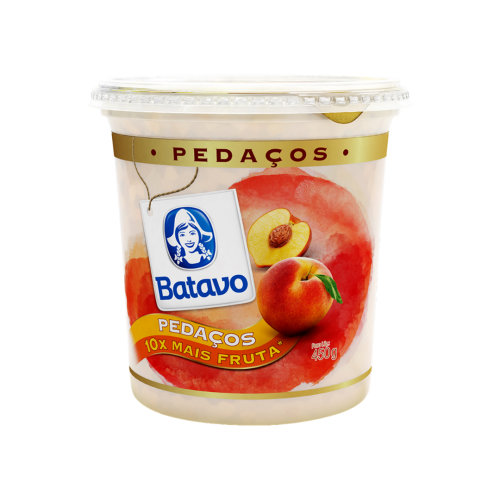 Iogurte Integral Pêssego Batavo Pedaços Pote 450g