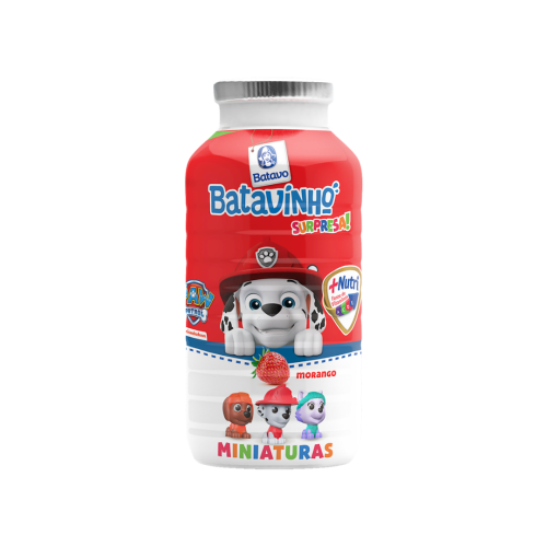 Iogurte Parcialmente Desnatado Morango Paw Patrol Batavo Batavinho Surpresa! Frasco 110g