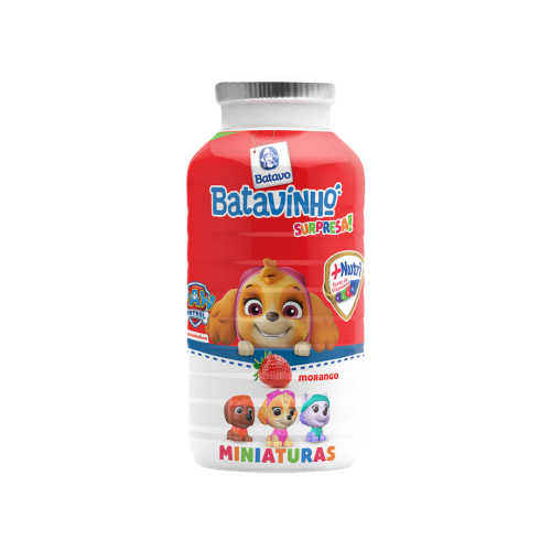 Iogurte Parcialmente Desnatado Morango Paw Patrol Batavo Batavinho Surpresa! Frasco 110g