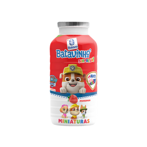 Iogurte Parcialmente Desnatado Morango Paw Patrol Batavo Batavinho Surpresa! Frasco 110g