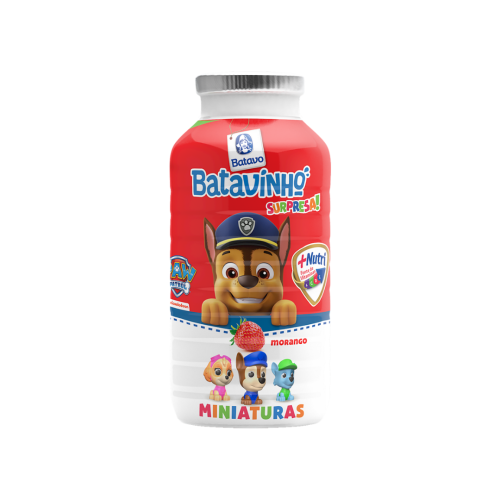 Iogurte Parcialmente Desnatado Morango Paw Patrol Batavo Batavinho Surpresa! Frasco 110g