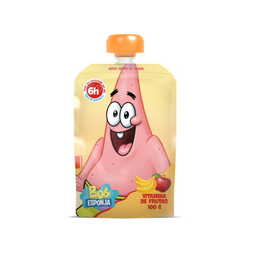Iogurte Parcialmente Desnatado Vitamina de Frutas Bob Esponja Elegê Squeeze 100g