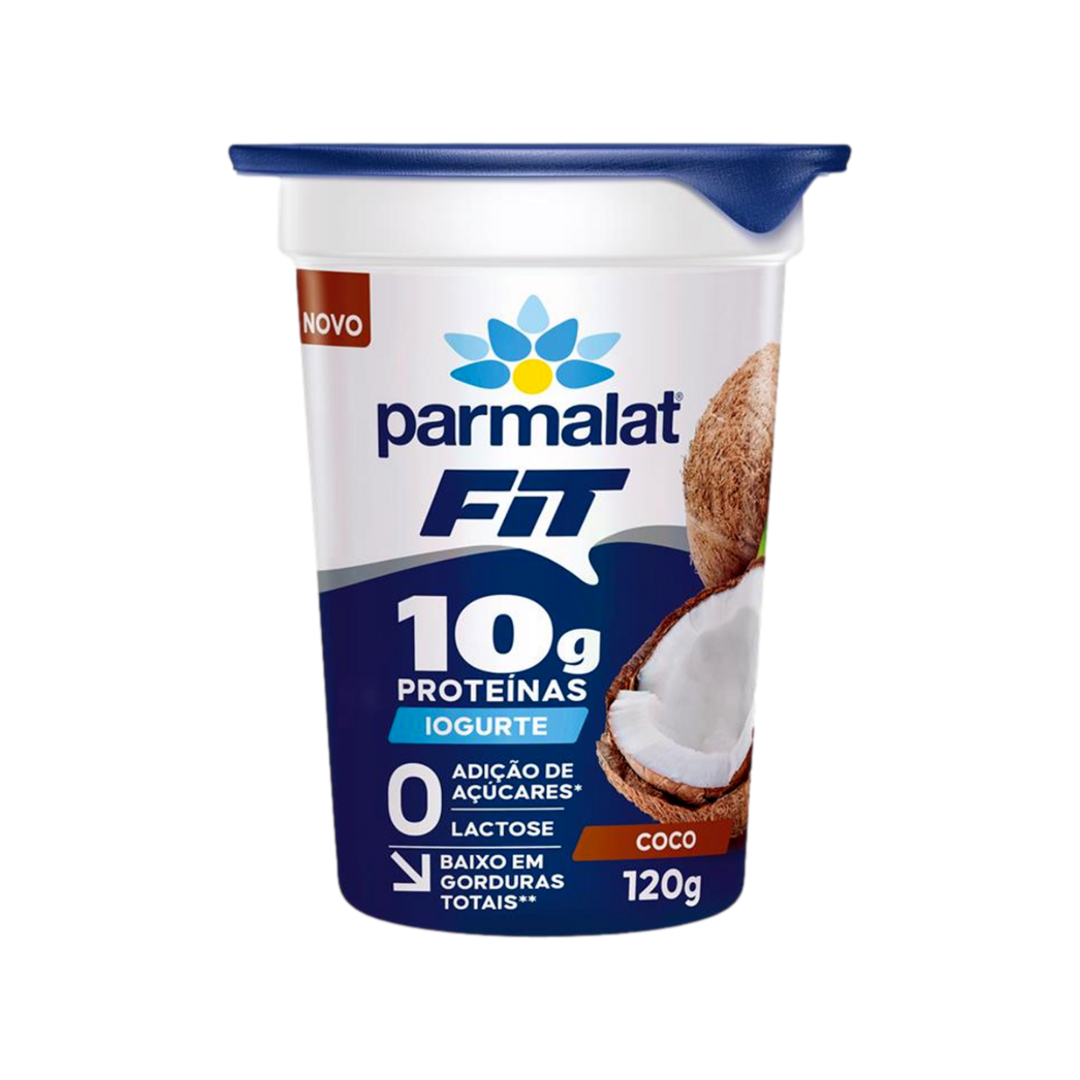 Iogurte Semidesnatado Coco Zero Lactose Parmalat Fit Copo 120g