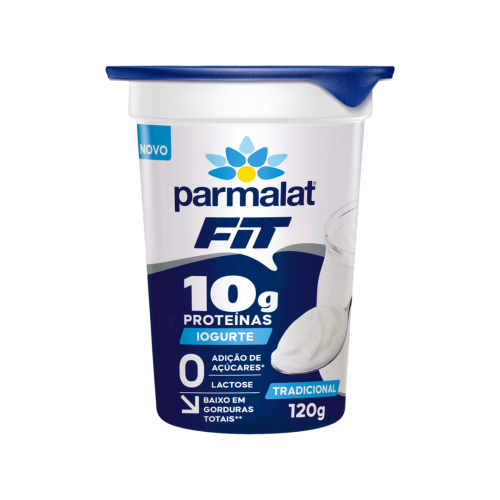Iogurte Semidesnatado Tradicional Zero Lactose Parmalat Fit Copo 120g