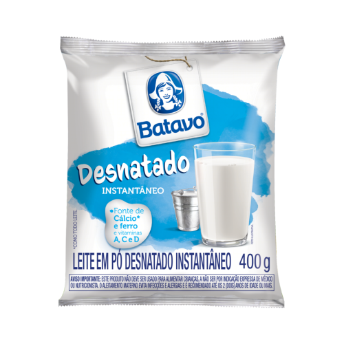 Leite Pó Instantâneo Desnatado Batavo Pacote 400g