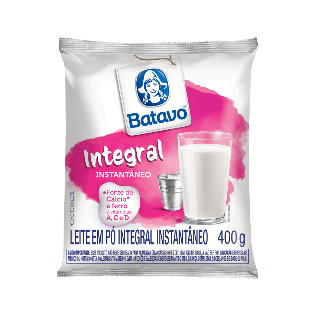 Leite Pó Instantâneo Integral Batavo Pacote 400g