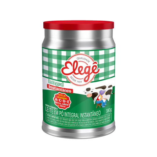 Leite Pó Instantâneo Integral Elegê Lata 380g