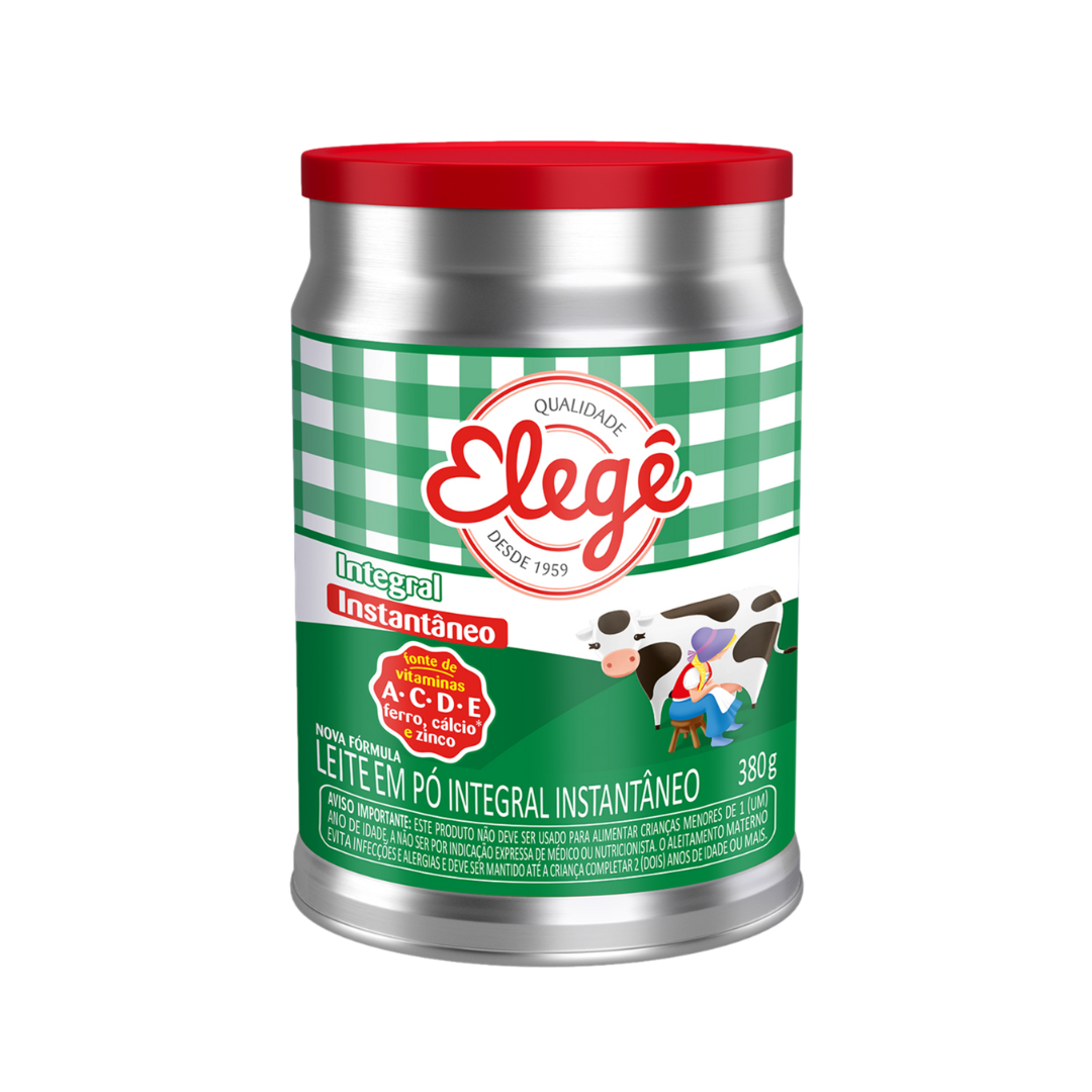 Leite Pó Instantâneo Integral Elegê Lata 380g
