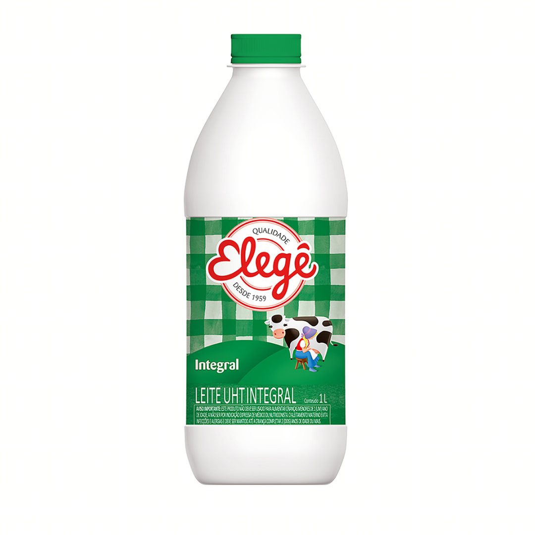 Leite UHT Integral Elegê Garrafa 1l