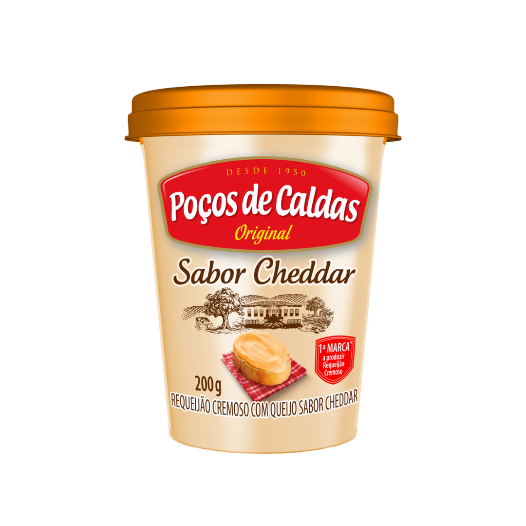 Requeijão Cremoso com Queijo Cheddar Poços de Caldas Copo 200g