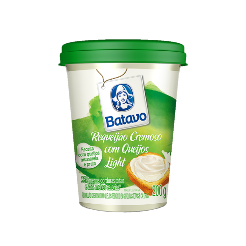 Requeijão Cremoso com Queijo Light Batavo Copo 200g