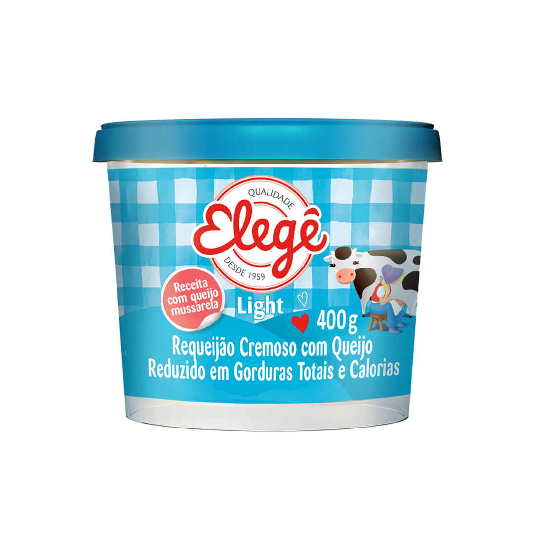 Requeijão Cremoso com Queijo Light Elegê Pote 400g