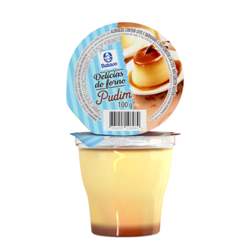 Sobremesa Láctea Pudim Leite Condensado Calda Caramelo Batavo Delícias do Forno Pote 100g