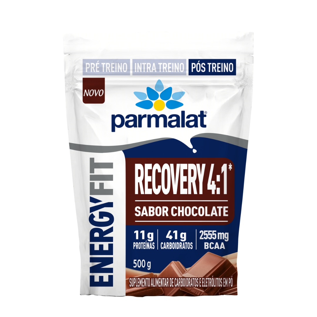 Suplemento Alimentar Pó Chocolate Parmalat Energyfit Recovery 4:1 Pouch 500g
