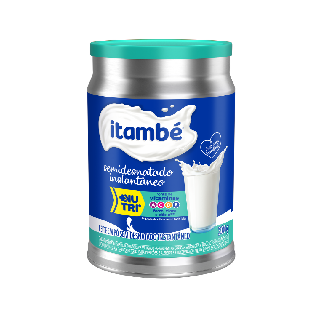 ITAMBÉ LEITE EM PÓ SEMIDESNATADO 300G LATA