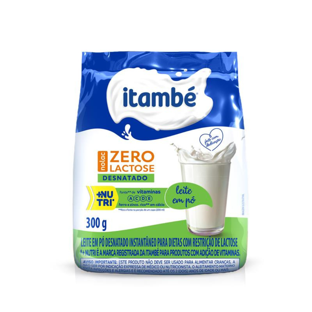ITAMBÉ NOLAC LEITE EM PÓ DESNATADO INSTANTÂNEO 300G