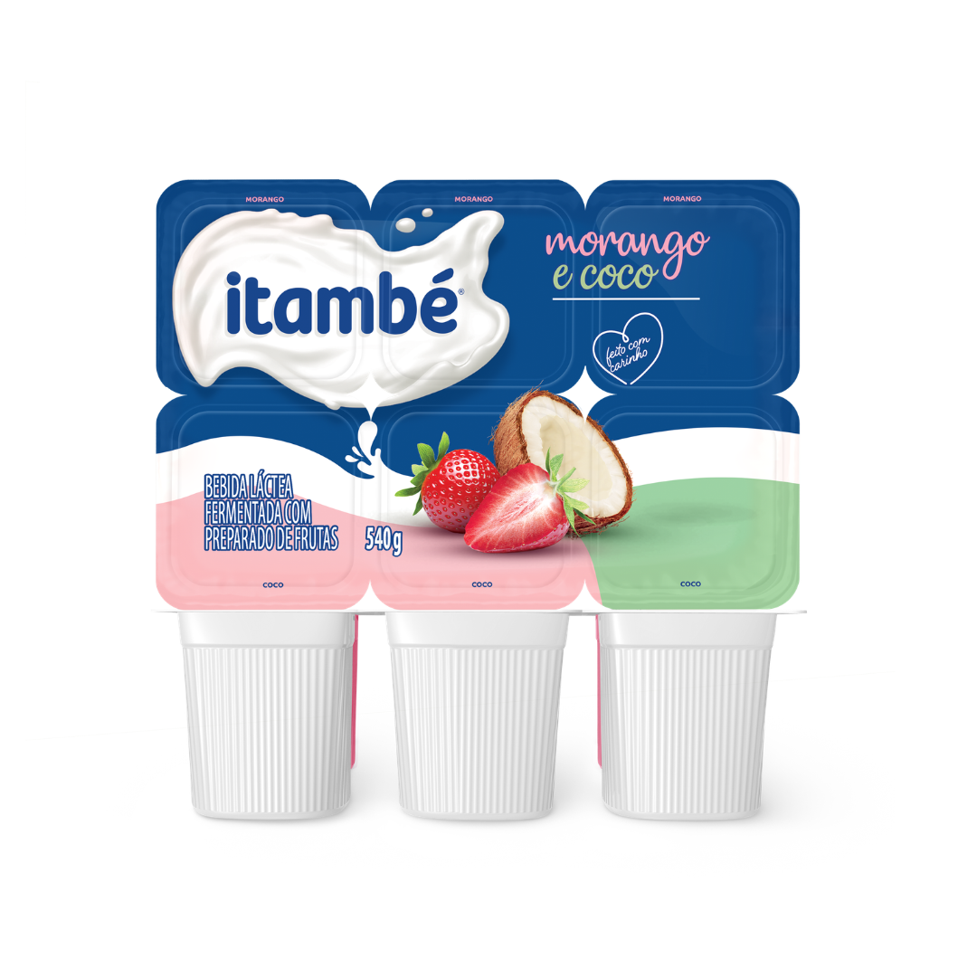 ITAMBÉ IOGURTE POLPA MORANGO COCO 540G