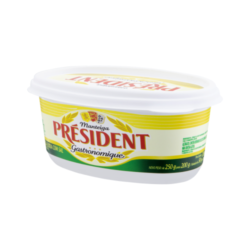 Manteiga Extra com Sal Président Gastronomique Pote 200g