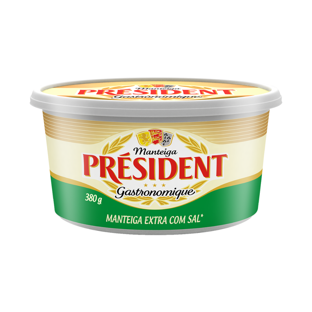 Manteiga Extra com Sal Président Gastronomique Pote 380g