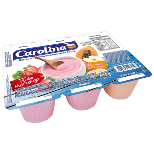 MORANGO E SALADA DE FRUTAS BANDEJA 510g CAROLINA