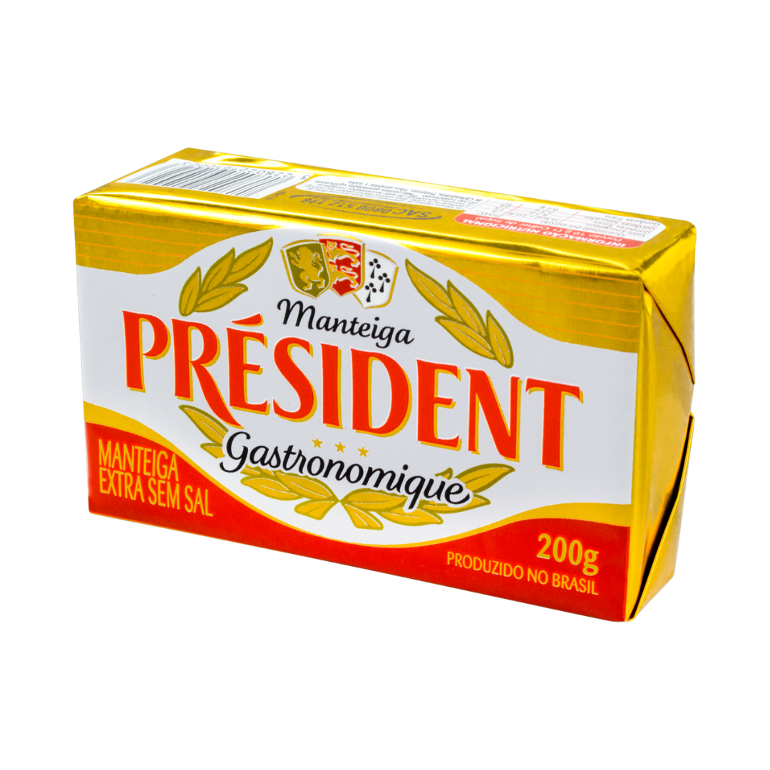 Manteiga Extra sem Sal Président Gastronomique 200g