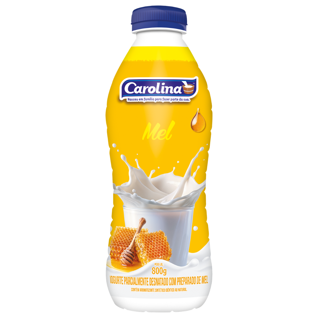 IOGURTE DE MEL PARCIAMENTE DESNATADO CAROLINA 800G