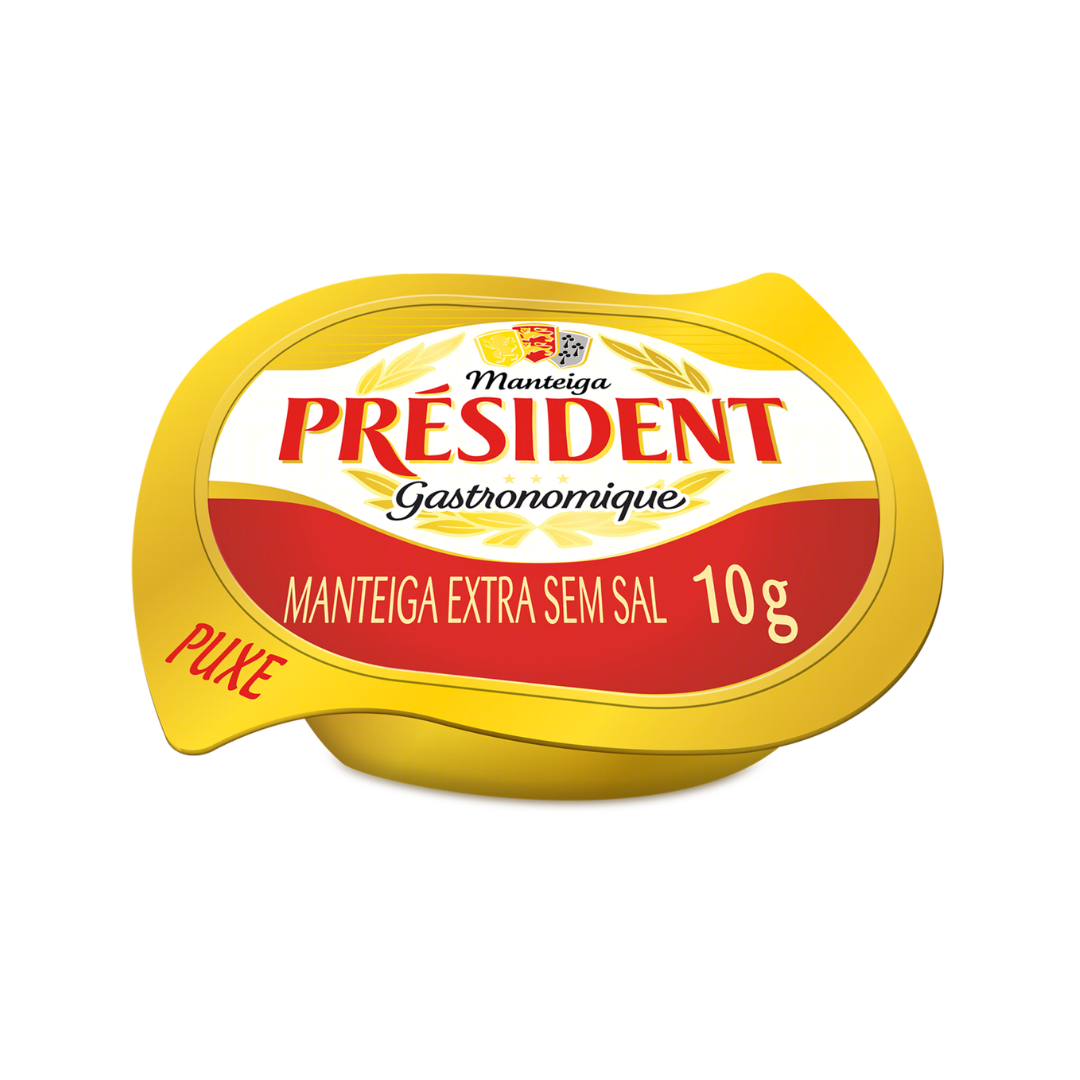 Manteiga Extra sem Sal Président Gastronomique Pote 10g