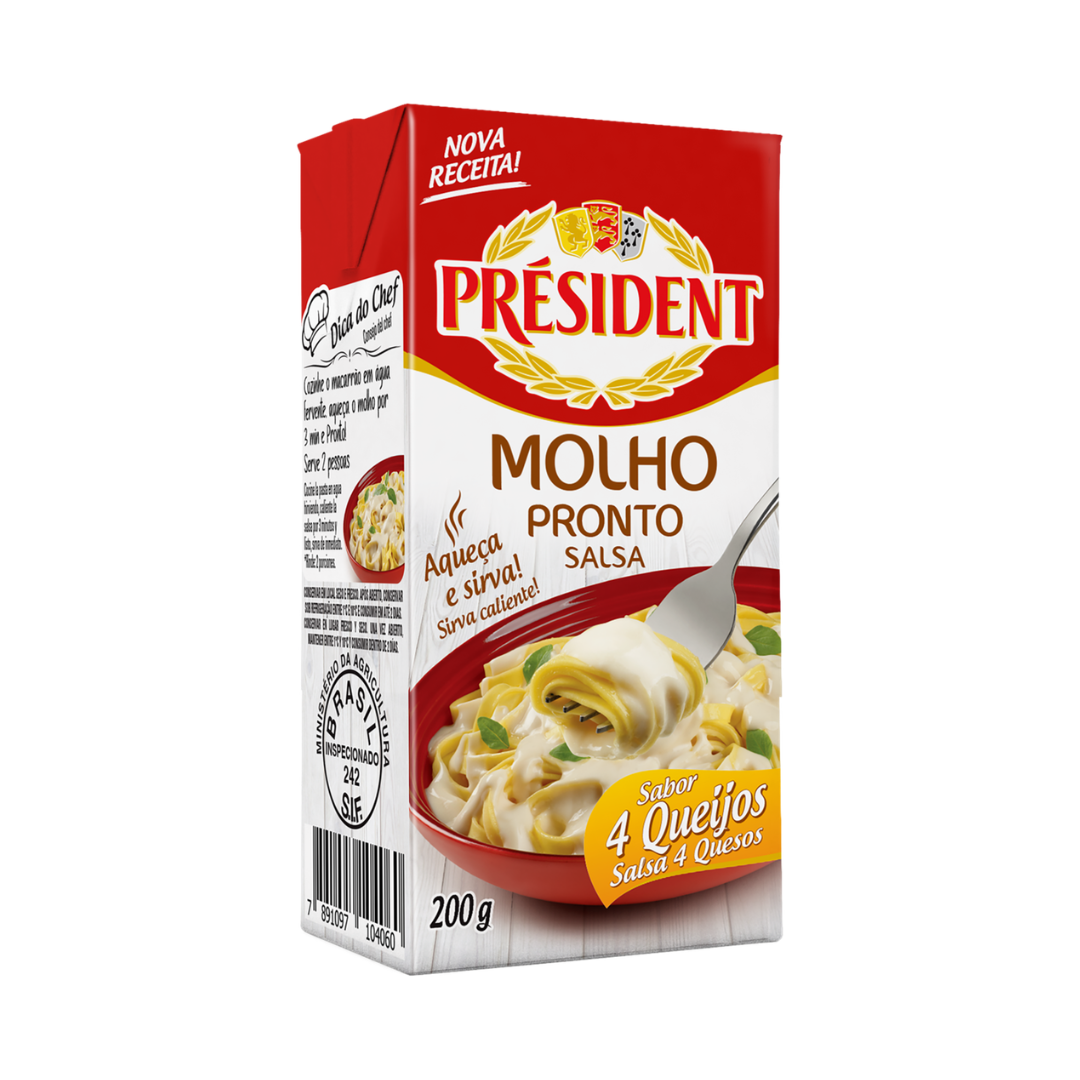 Molho 4 Queijos Président Caixa 200g