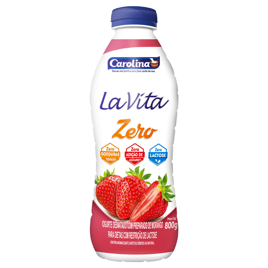 IOGURTE ZERO MORANGO 800g LA VITA CAROLINA