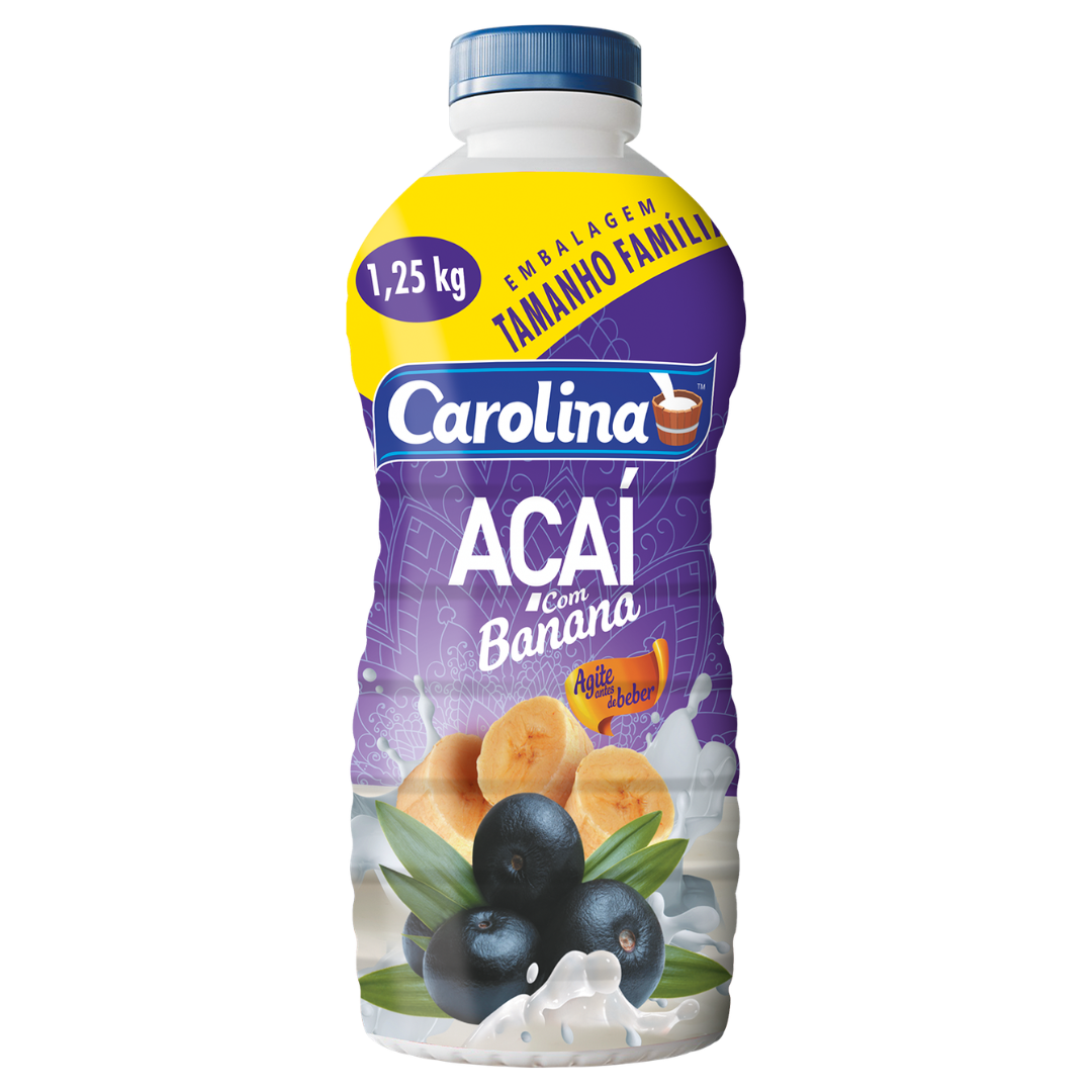 IOGURTE DE ACAI COM BANANA 1250g Carolina